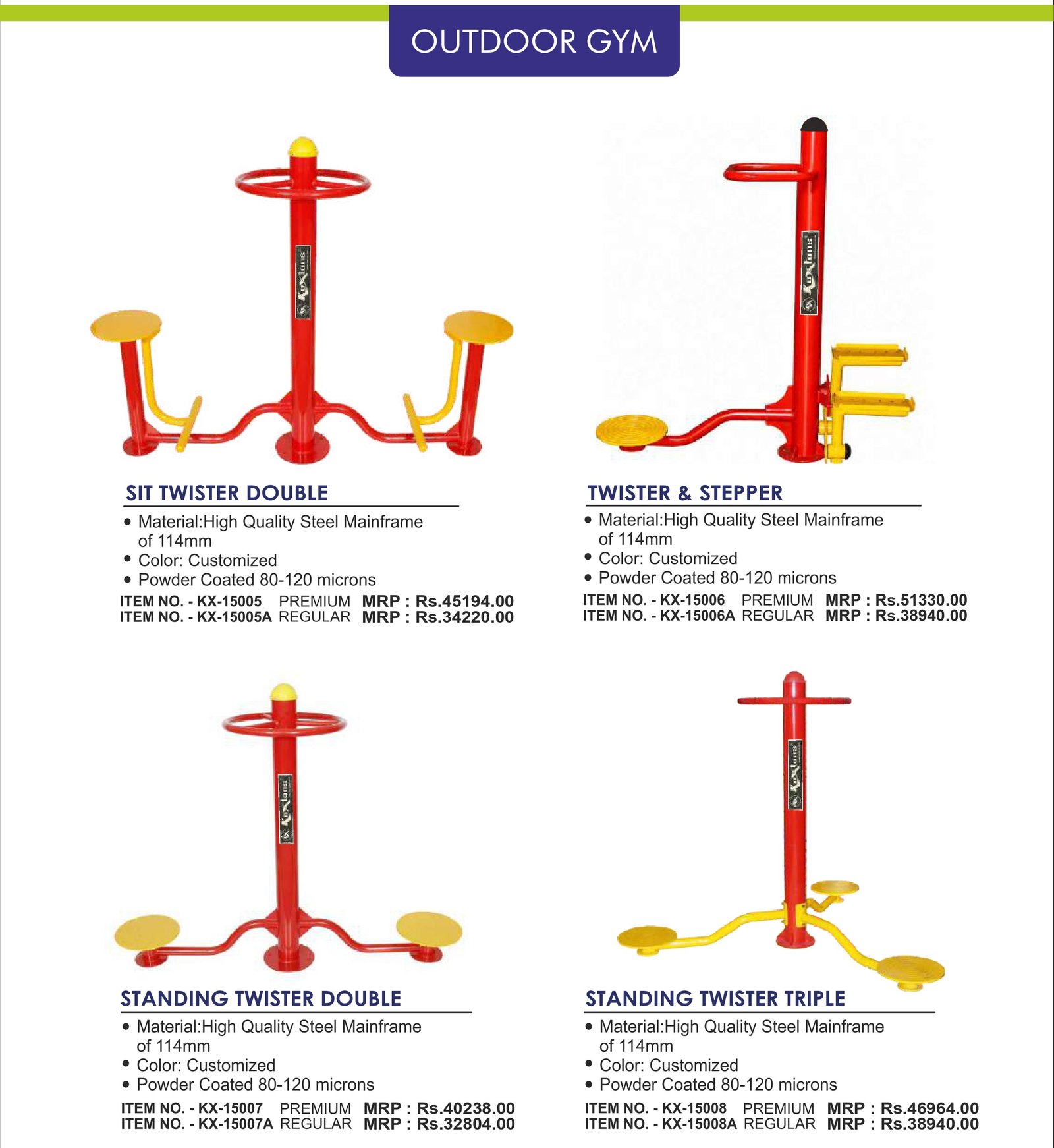 Outdoor Gym Catalogue Page 198